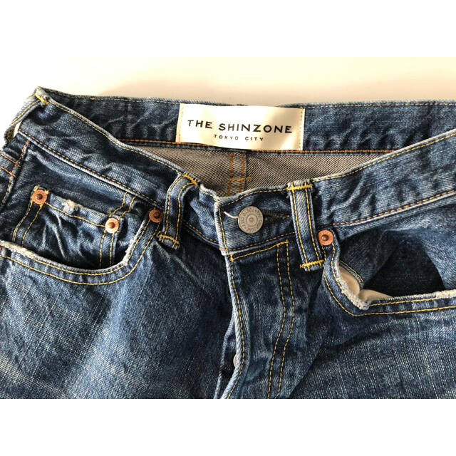 Shinzone(シンゾーン)のシンゾーン ストレートカットオフデニム　cut-off denim  レディースのパンツ(デニム/ジーンズ)の商品写真