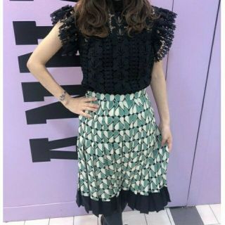 アナスイ(ANNA SUI)の新品 未使用　タグ付　アナスイ　2020　プリーツ　スカート 　サイズ２(ひざ丈スカート)