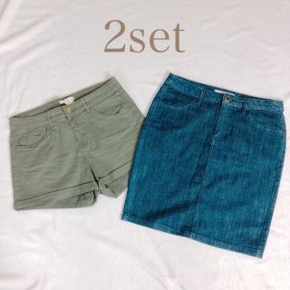 エイチアンドエム(H&M)のSサイズ　デニム　スカート&ショートパンツ　2セット(セット/コーデ)