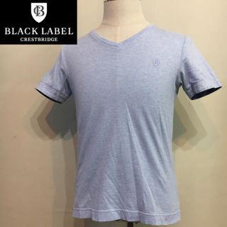 ブラックレーベルクレストブリッジ(BLACK LABEL CRESTBRIDGE)のクレストブリッジ  ブラックレーベル◆ブルーカラー Vネック半袖 シャツ◆M(Tシャツ/カットソー(半袖/袖なし))