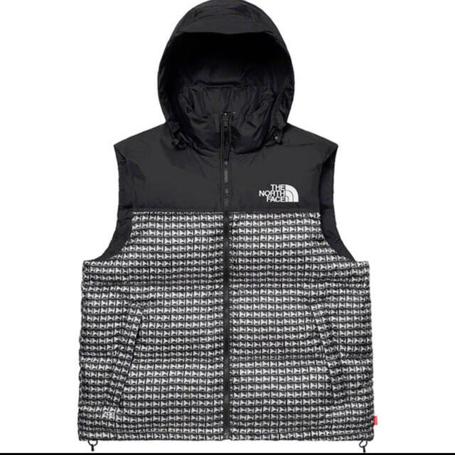 Supreme(シュプリーム)のSupreme TNF Studded Nuptse Vest Black L メンズのジャケット/アウター(ダウンベスト)の商品写真