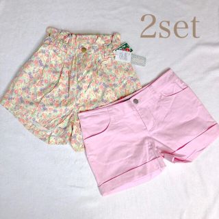 ティップトップ(tip top)のFサイズ　新品　花柄　パンツ& ピンク　パンツ(ショートパンツ)