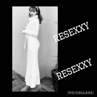 リゼクシー(RESEXXY)の💗雑誌掲載　完売　タグ付き　RESEXXY ケーブルニットワンピース💗(ロングワンピース/マキシワンピース)