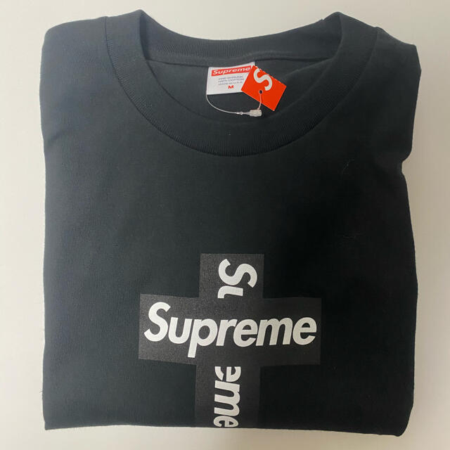 Tシャツ/カットソー(半袖/袖なし)supreme Cross Box Logo Tee mサイズ ブラック