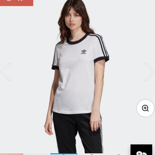 adidas(アディダス)の【新品】アディダススリーストライプ  Tシャツ レディースのトップス(Tシャツ(半袖/袖なし))の商品写真