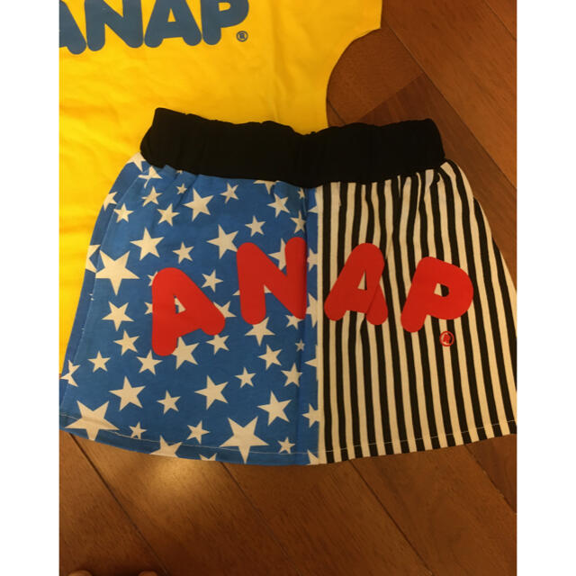 ANAP(アナップ)のANAP Ｔシャツ&スカート セット 100cm キッズ/ベビー/マタニティのキッズ服女の子用(90cm~)(ワンピース)の商品写真