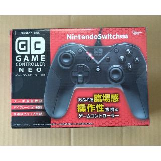 Switch対応 ゲームコントローラー NEO 黒 スイッチ(その他)