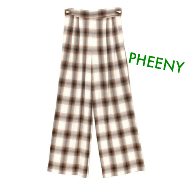 pheeny 【新品】 チェック パンツ スラックス ワイドパンツ pheeny 【新品】 チェック パンツ スラックス ワイドパンツ