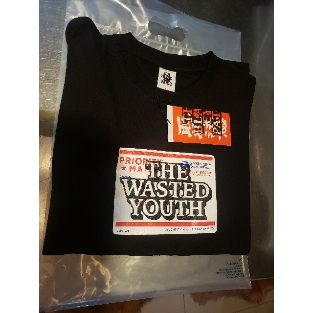 信頼 black eye youth Tシャツ wasted × patch Tシャツ/カットソー(七分/長袖) - covid19.ins