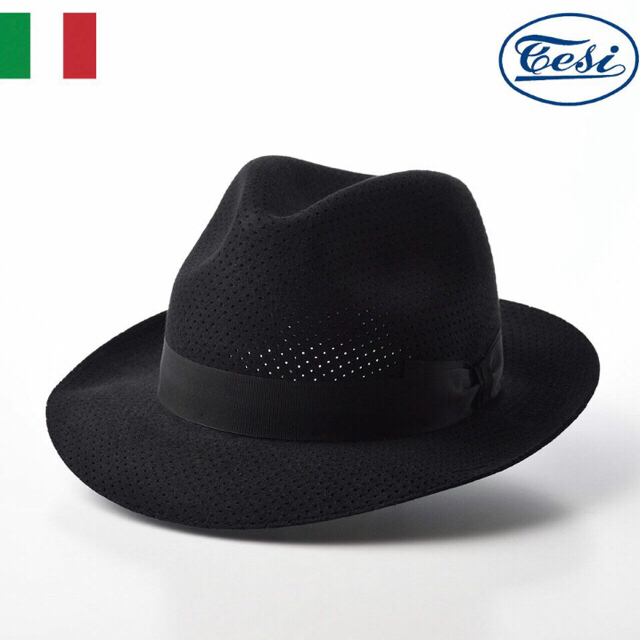 Borsalino(ボルサリーノ)のTESI テシ パンチング加工ラビットファーハット　ボルサリーノステットソン メンズの帽子(ハット)の商品写真