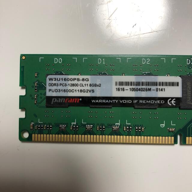 CFD Panram DDR3-1600 8G×2 1