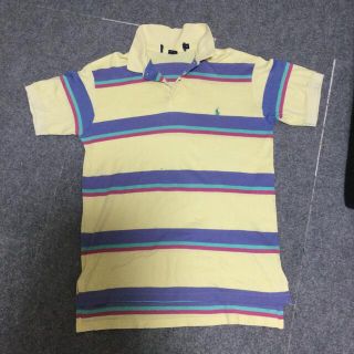 ポロラルフローレン(POLO RALPH LAUREN)のラルフローレン　ポロシャツ　ヴィンテージ　USA イエローボーダー(ポロシャツ)