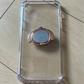 iPhoneXR リング付き　ケース(透明)(iPhoneケース)