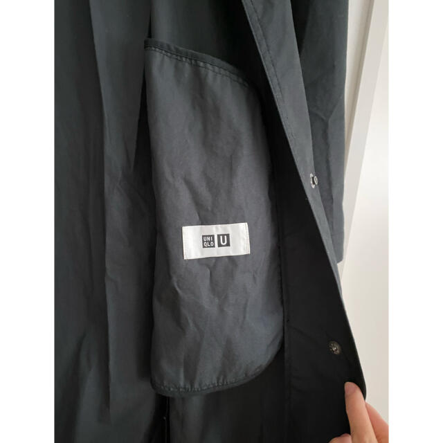 UNIQLO(ユニクロ)のUNIQLO ユニクロユー　ライトロングコート ブラックL レディースのジャケット/アウター(ロングコート)の商品写真