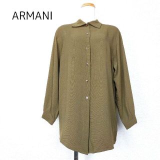 アルマーニ(Armani)の【MANI アルマーニARMANI】レディースシャツ　肩パット　ブラウン(テーラードジャケット)