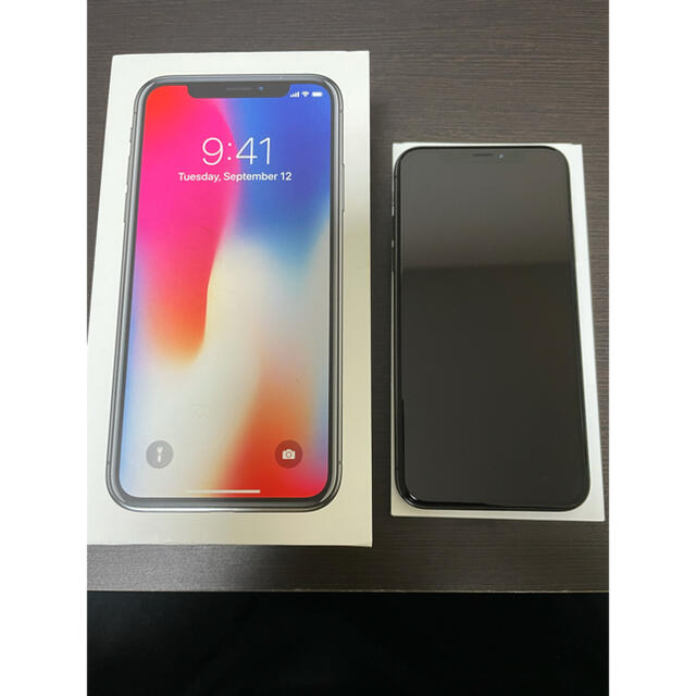 iPhone X Space Gray 64 GB au simロック解除済