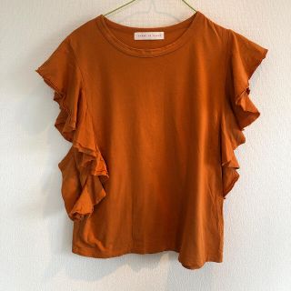 センスオブプレイスバイアーバンリサーチ(SENSE OF PLACE by URBAN RESEARCH)のノースリーブ　オレンジ　袖なし　Tシャツ　アーバンリサーチ(カットソー(半袖/袖なし))