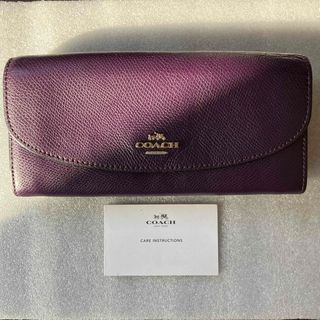 コーチ(COACH)の【美品 93%OFF!】COACH コーチ 長財布 オウバジーン（パープル系）(財布)