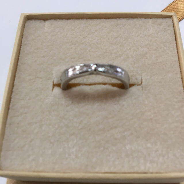 海外 シルバー プチ リボン リング 12号 レディースのアクセサリー(リング(指輪))の商品写真