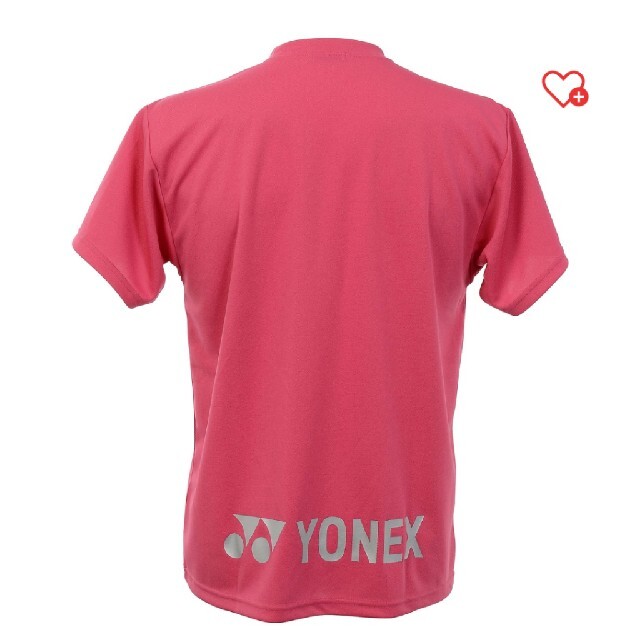 YONEX(ヨネックス)のタグ付き　新品　YONEX　ヨネックスTシャツ　ユニMサイズ　ピンクシルバー スポーツ/アウトドアのスポーツ/アウトドア その他(バドミントン)の商品写真