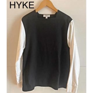 ハイク(HYKE)のHYKE バイカラー　ボートネック　カットソー(カットソー(長袖/七分))