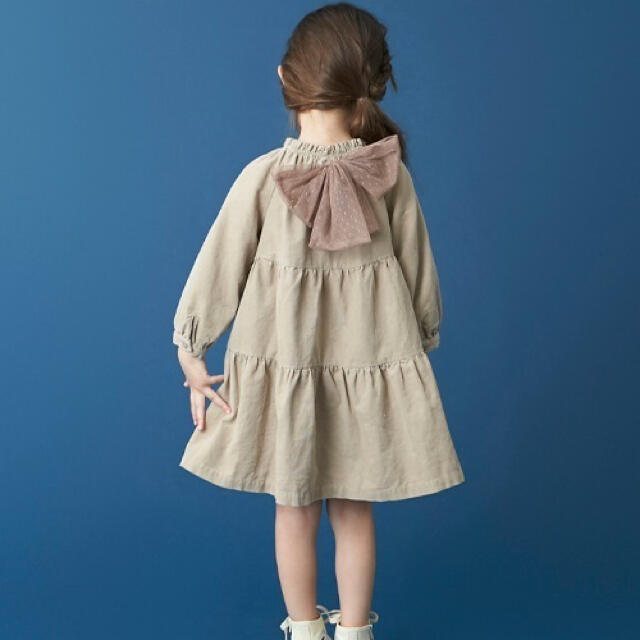 petit main(プティマイン)のpetit main  ティアードワンピース　100 キッズ/ベビー/マタニティのキッズ服女の子用(90cm~)(ワンピース)の商品写真