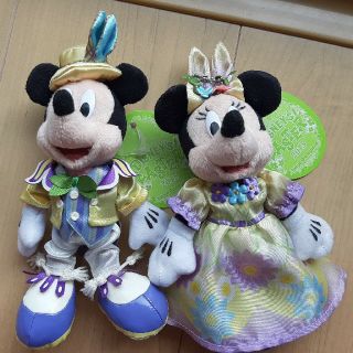 ディズニー(Disney)の☆さくら様専用☆　ディズニー　ぬいぐるみバッジ　イースター　ミッキー　ミニー(ぬいぐるみ)