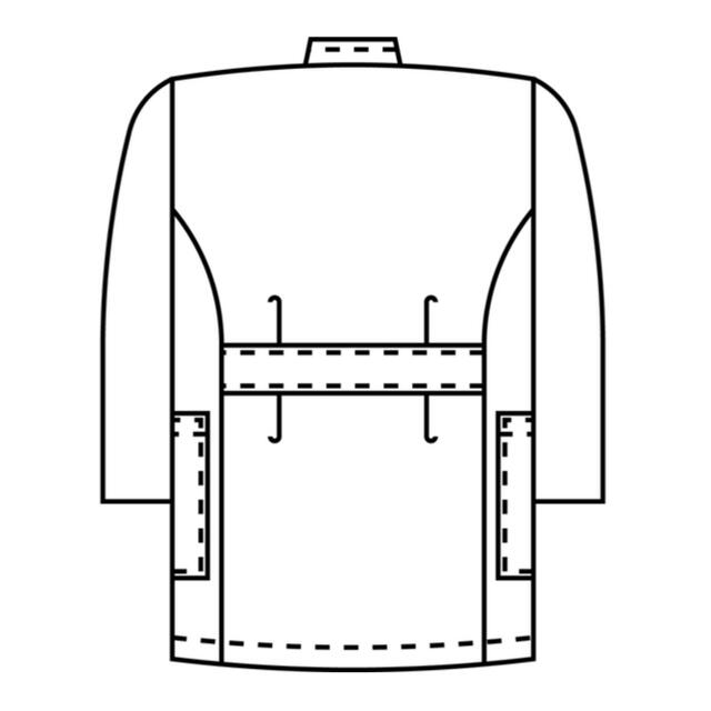 KAZEN(カゼン)の未開封新品】メンズケーシー白衣 Lサイズ アプロン(現カゼン)  7分袖 医務衣 メンズのメンズ その他(その他)の商品写真