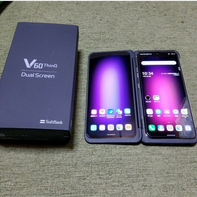 LG Electronics(エルジーエレクトロニクス)のLG V60 ThinQ 5G　●ソフトバンク　シムロック解除済 スマホ/家電/カメラのスマートフォン/携帯電話(スマートフォン本体)の商品写真