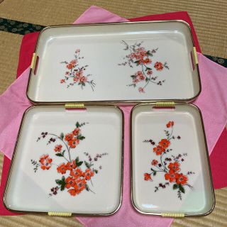 花柄　おぼん(食器)