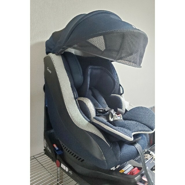 アップリカ クルリラ ISOFIX チャイルドシート 回転式 ネイビー