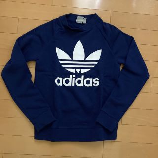 アディダス(adidas)の新品　adidas  スウェット　レディース S  ネイビー(トレーナー/スウェット)