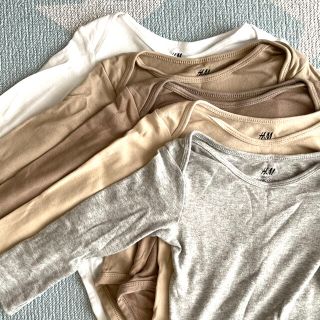 エイチアンドエム(H&M)のH&M 長袖ボディスーツ5枚セット　90㎝(ロンパース)