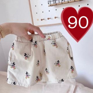 ❣️一点限り❣️ ミッキー  モチーフ　ショートパンツ　90(パンツ/スパッツ)