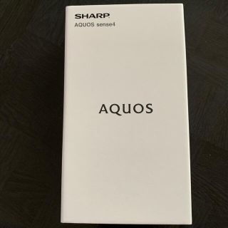 アクオス(AQUOS)の2台　SHARP AQUOS sense4 ブラック　simフリー(スマートフォン本体)