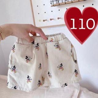 ❣️一点限り❣️ ミッキー  モチーフ　ショートパンツ　110(パンツ/スパッツ)