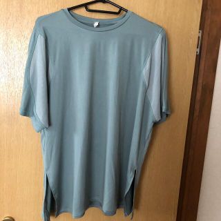 【ほわり 26様専用】メンズフィットネスウェア　トップス　グリーン系　Lサイズ(Tシャツ/カットソー(半袖/袖なし))