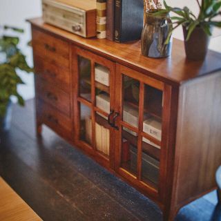 【送料無料】Mindy Wood Cabinet W1200(リビング収納)