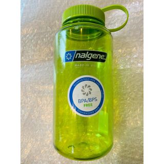 ナルゲン(Nalgene)のナルゲン　ワイドマウスボトル　１ℓ スプリンググリーン　新品未使用(登山用品)