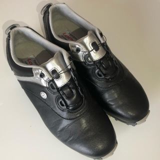 フットジョイ(FootJoy)のFootjoy ゴルフシューズ  レディース　ブラック×シルバー23.5cm(シューズ)