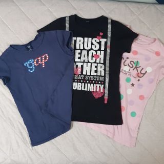 ギャップキッズ(GAP Kids)の⑪【期間限定価格！140女の子用洋服】Tシャツ　3枚セット(Tシャツ/カットソー)