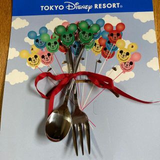 ディズニー(Disney)のディズニー　フォーク&スプーンセット(スプーン/フォーク)