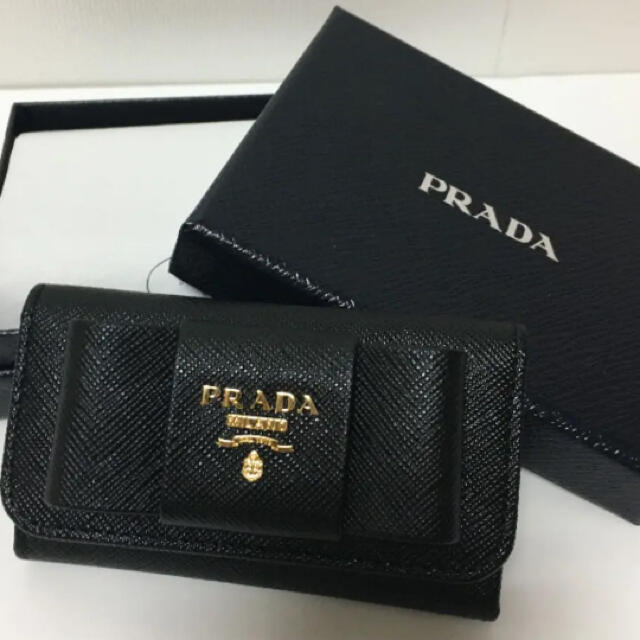 NERO仕様【新品】PRADA プラダ キーケース SAFFIANO FIOCCO