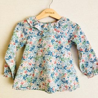 ジャカディ(Jacadi)の【kiki様専用】jacadi フラワーブラウス　2歳　88cm(シャツ/カットソー)