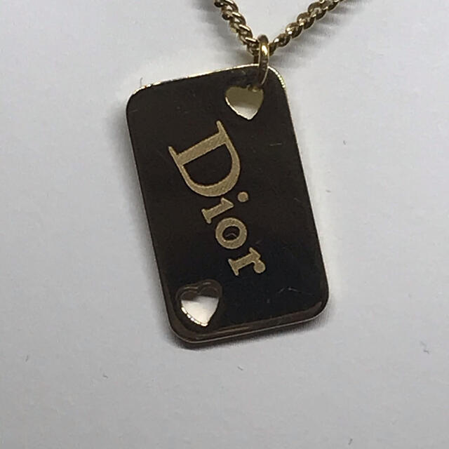 クリスチャンディオール Dior ヴィンテージ ゴールド プレート ネックレスバッグ