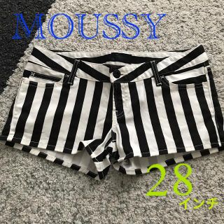 マウジー(moussy)のMOUSSY  ストライプショートパンツ　28インチ(ショートパンツ)