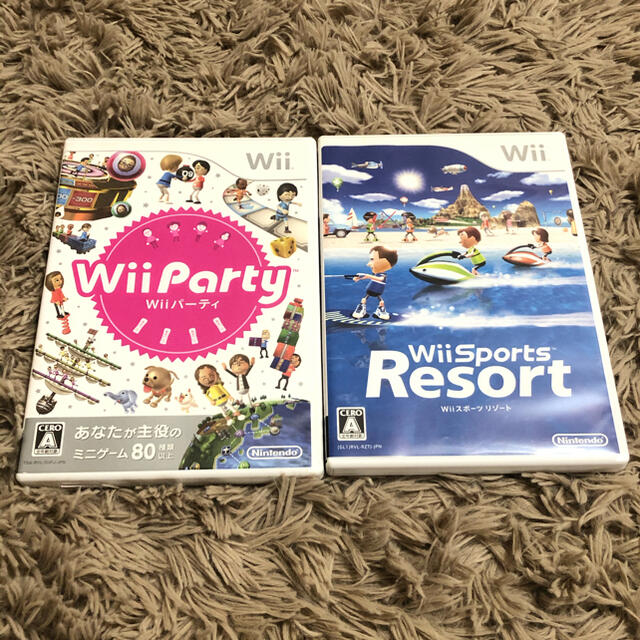 Wii(ウィー)のWii リゾート WIi パーティー 2本セット エンタメ/ホビーのゲームソフト/ゲーム機本体(家庭用ゲームソフト)の商品写真