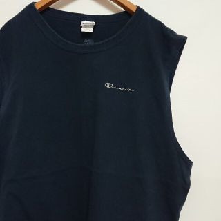 チャンピオン(Champion)の☆US古着ビッグサイズ！XXL/チャンピオン/タンクトップ/ネイビー(Tシャツ/カットソー(半袖/袖なし))