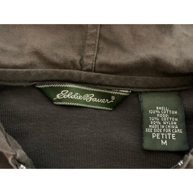 Eddie Bauer(エディーバウアー)の◆ エディー・バウアー　薄手ジップアップ長袖 フード付ブラウン レディースM  レディースのトップス(パーカー)の商品写真