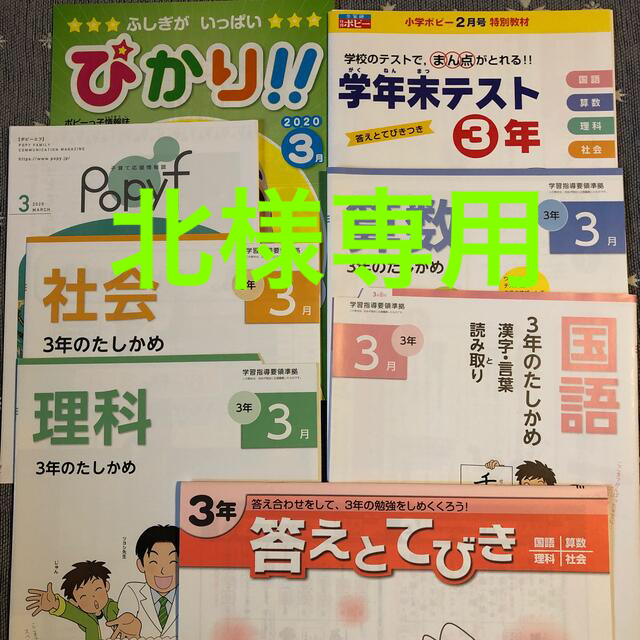 北様専用ポピー 小3 3月号 3年のたしかめ 学年末テスト3年 エンタメ/ホビーの本(語学/参考書)の商品写真